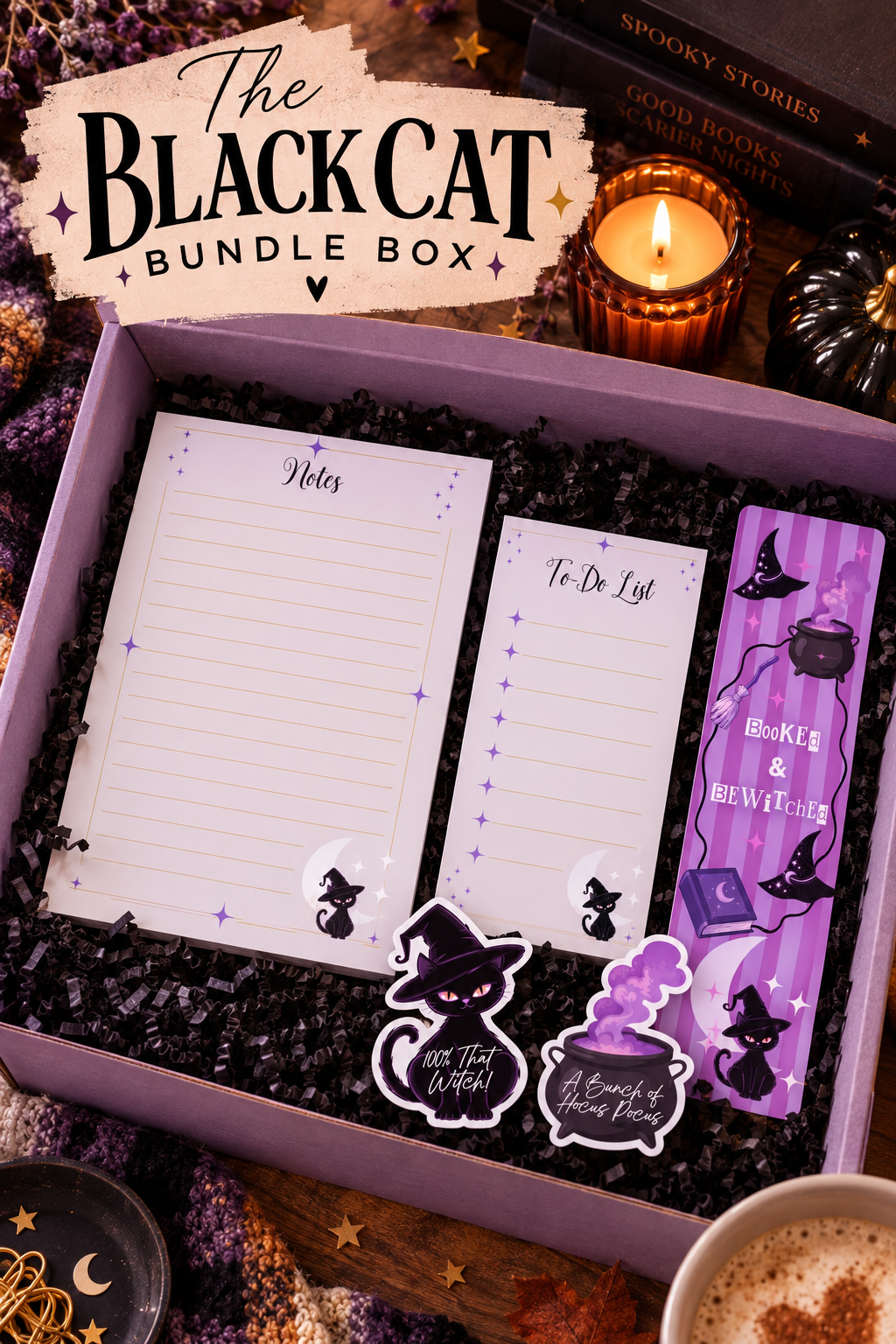 Querida, It’s Spooky Season: The Black Cat Stationery Box