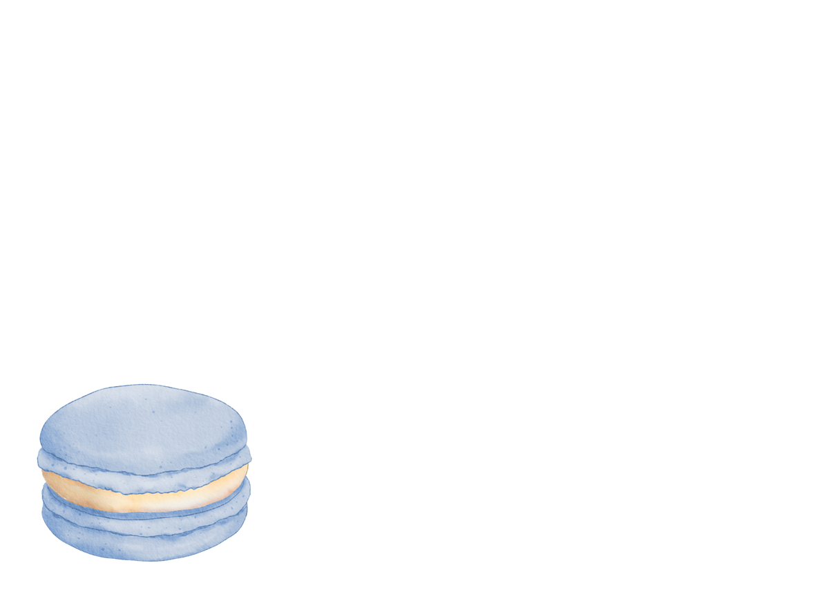 Notecard: Blue Macaroon