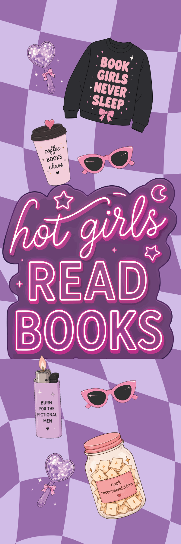 Hot Girls Read Books Bookmark